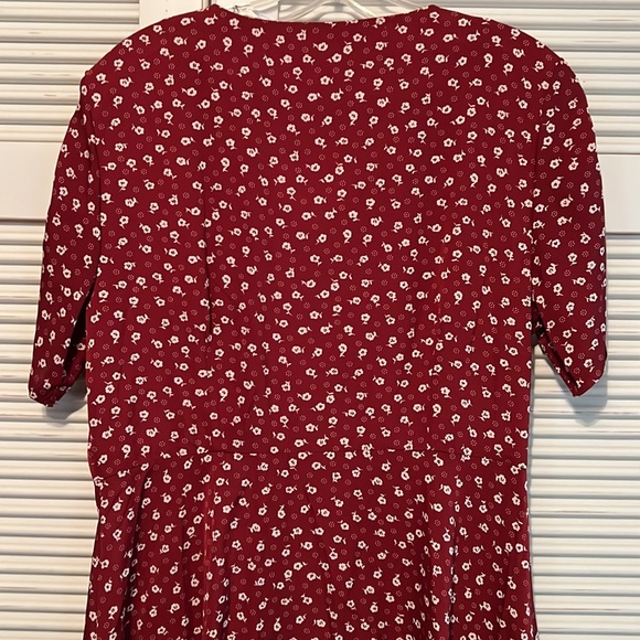 Burgundy Button Down Maxi Dress - Picture 5 of 6